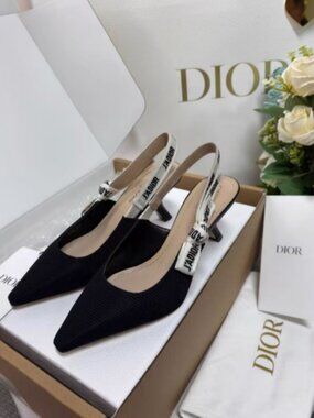 Dior Logo Ribbon Heels | Clean Black Design